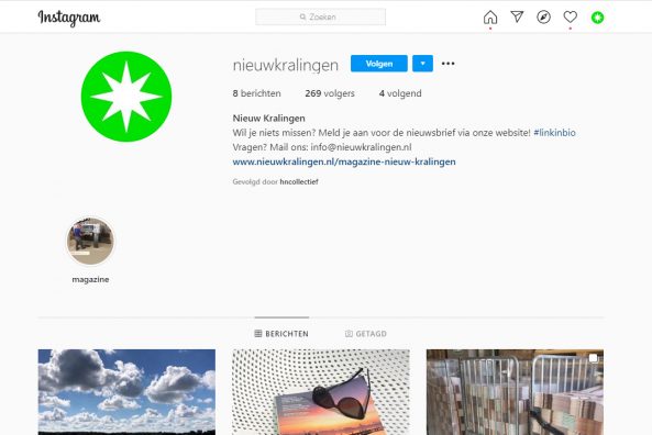 instagram pagina Nieuw Kralingen
